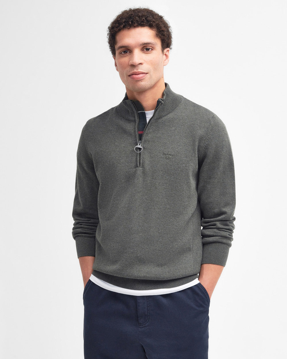 Cotton Half-Zip Jumper